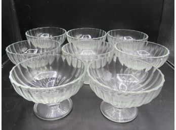 Glass Pedestal Ice Cream/dessert Bowls - Set Of 8