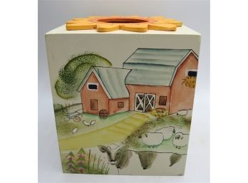 Tissue Box - Unique Wood Farm House Motif