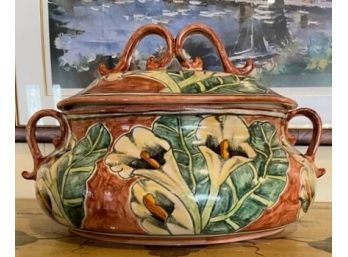 Soup Tureen With Lily & Leaf Motif