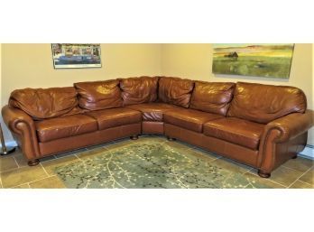 Thomasville Genuine Leather Sectional Sofa