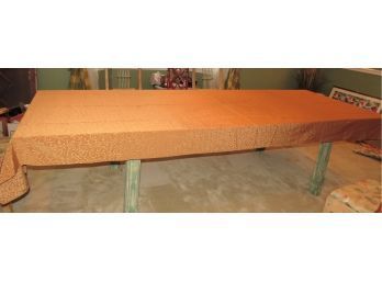Home Fashions Burnt Orange Fabric Tablecloth