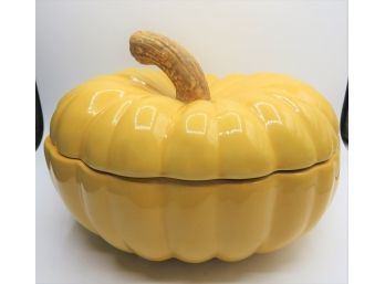 Williams-sonoma Marketplace Ceramic Pumpkin Bowl With Lid