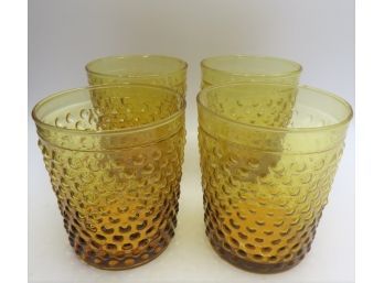 Drinking Glassses - Amber Tinted Glasses - Set Of 4