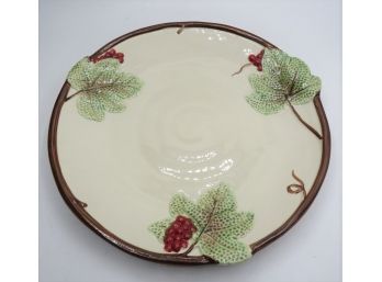 Mesa Home Products Stoneware Grape Leaf Designed Plate