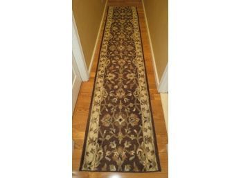 Carpet Runner Brown/Ivory Floral