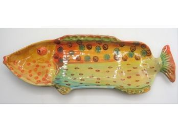 Italicaars Hand Painted Fish Shaped Plate