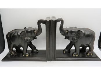 Elephant Ebony Bookends Made In India
