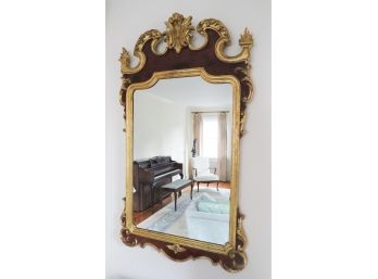 French Style Lovely Large Mirror W/ Ornate Wooden Frame