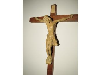 Vintage Mid Century Wooden Crucifix