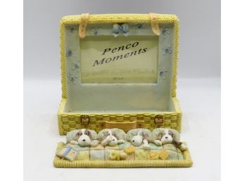 Penco Moments - Photo Frame - Suitcase W/ 4 Puppies - 3.5' X 5'