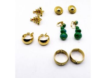 Vintage - Lot Of 5 Sets Of Assorted Earrings