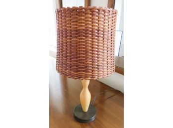 Small Wicker Table Lamp - Tested