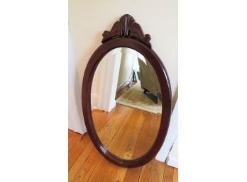 The Bombay Company -   Oval Wooden Beveled Mirror
