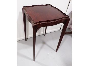 Vintage Mahogany Side Table W/ Sliding Shelf
