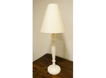 White Wooden Table Lamp - Tested