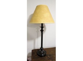 Dark Brown Metal Table Lamp W/ Lamp Shade - Tested