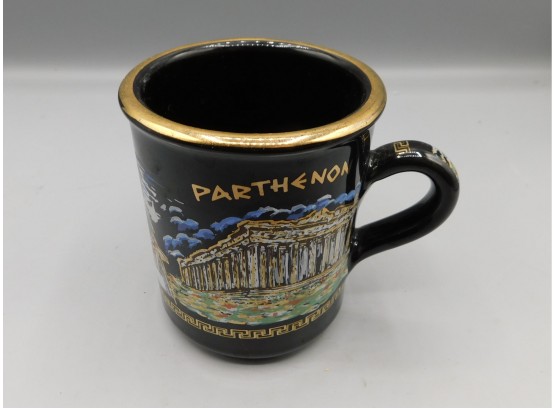 Hand Crafted 24kt Gold Painted Coffee Mug - Made In Greece
