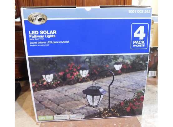 Hampton Bay LED Solar Pathway Lights In Box - 4 Total