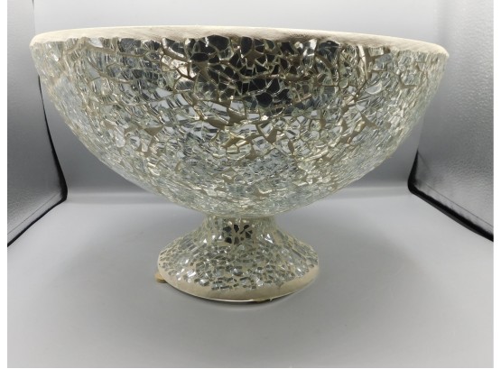Decorative Glass Mosaic Style Footed Bowl