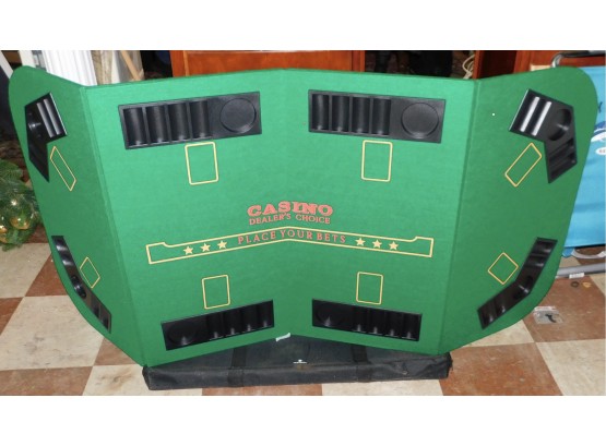 Protocol Portable Felted Casino Game Table With Carry Case
