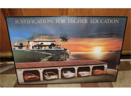Justification For Higher Education - Metal Framed Print