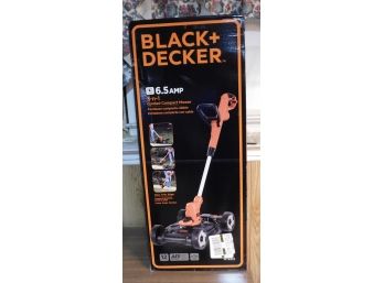 NEW Black And Decker 6.5 AMP 3 In 1 Compact Mower In Box