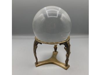 Crystal Ball With Brass Stand