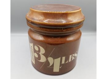 Vintage Aramis 3/4 Lb Ceramic Glazed Jar With Lid