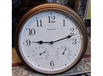Act-rite Battery Operated Metal Frame Wall Clock