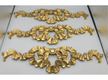 Resin Gold Tone Wall Decor Lot- 3 Total