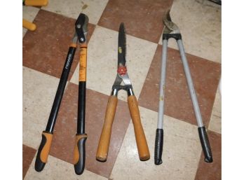 Assorted Lot Of Hedge Clippers Set Of Three