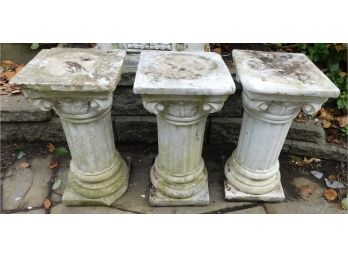 Solid Cement Columns - 3 Total
