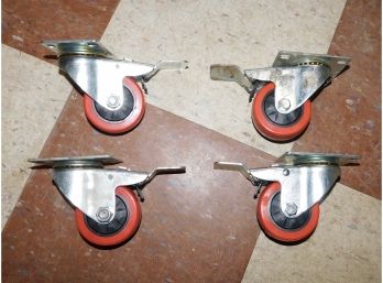 Everbilt Heavy Duty Caster Wheels With Brakes - 4 Total