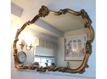Lovely Resin Gold Tone Wall Mirror