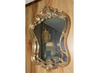 Resin Gold Tone Framed Wall Mirror