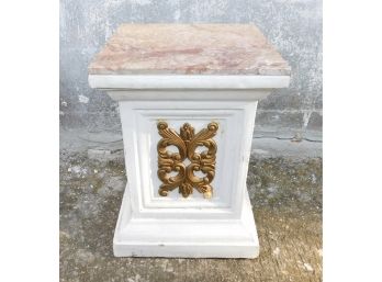 Cement Column With Marble/alabaster Top