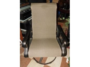 Wrought Iron Outdoor Swivel Base Arm Chair
