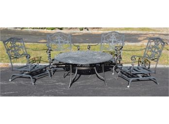 Wrought Iron Patio Table & Chair Set