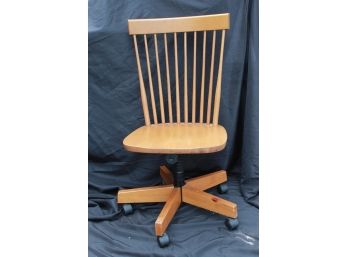 Wood Rolling Chair 360deg Swivel