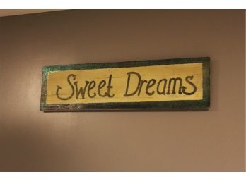 Sweet Dreams Wood Decoration Painted
