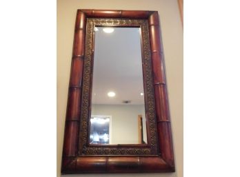 Faux Bamboo Wood Mirror