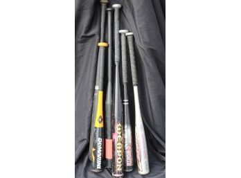 Aluminum & Wood Baseball Bats Lot Of 6