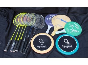 Badminton & Paddle Ball Rackets Frisbee