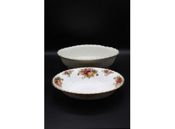 Royal Albert Bone China Dish & Crown Classics Serving Bowls Lot Of 2