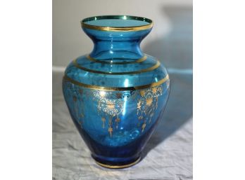 Vintage Gold Accent Decorative Vase