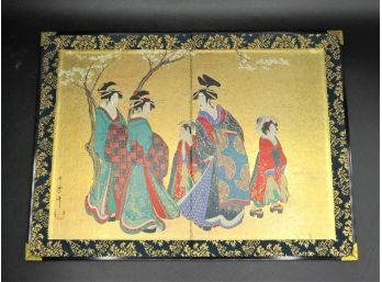 Fukui Asahido Co. Ltd. Utamaro Kitagawa 'beauties Under The Cherry Blossoms' Reproduction Folding Board