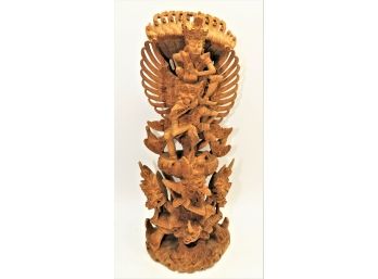 Sandalwood Sculpture Of Religious Dragon - From Balinese
