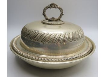 British Silver Plated Caviar Dish With Lid