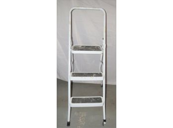Step Ladder - White Metal 3-step Ladder
