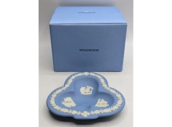 Wedgwood E-sectioned White & Blue Dish - Box Included